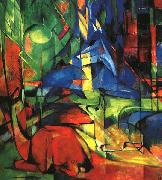 Franz Marc Deer in the Forest II oil painting on canvas